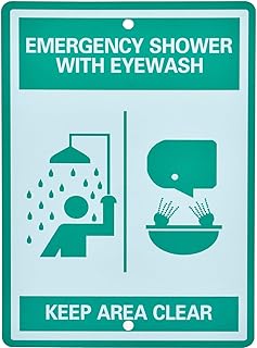 Global Industrial Emergency Eyewash/Shower Station Sign, Replacement