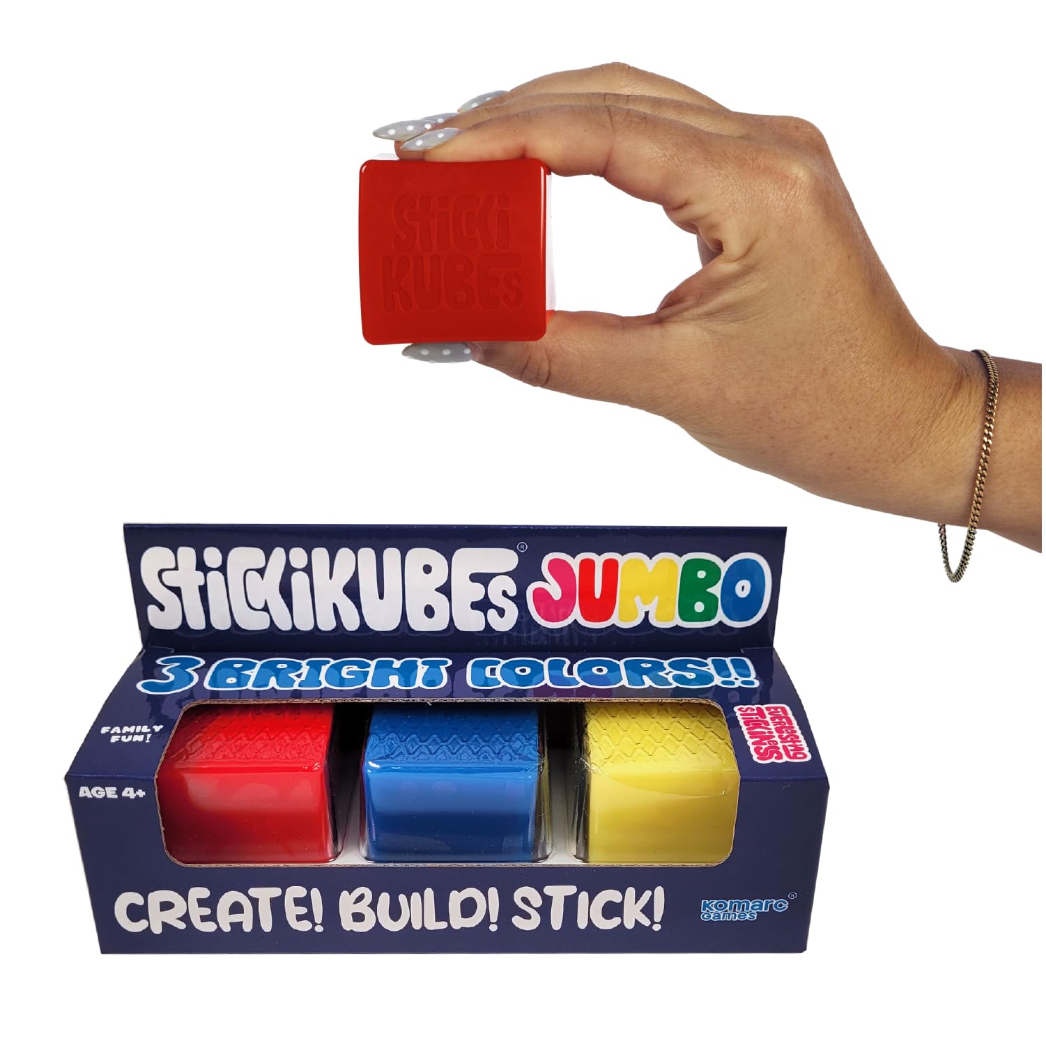 Amazon.com: KOMARC GAMES Jumbo StickiKubes 3-Pack - Stress Relief