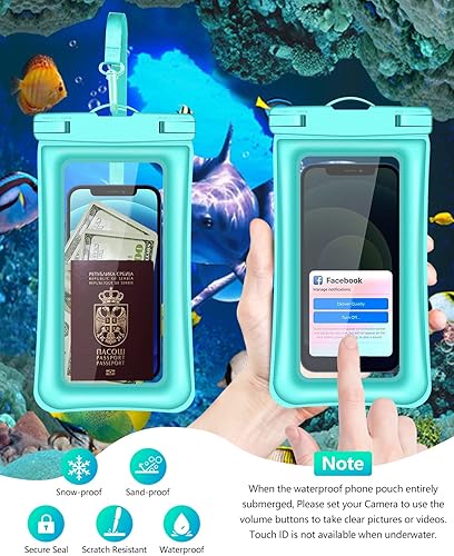 Miniatura 6 de Bolsa flotante universal impermeable para teléfono, IPX8, bolsa seca para teléfono celular, funda impermeable para iPhone 13 12 11 Pro Max SE 2020