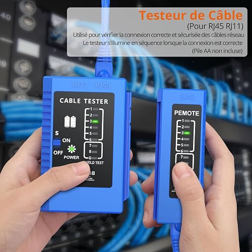 Proster RJ45 Crimp Tool Kit RJ45 Pass Through Crimp Tool CAT5 CAT5e CAT6 - 4