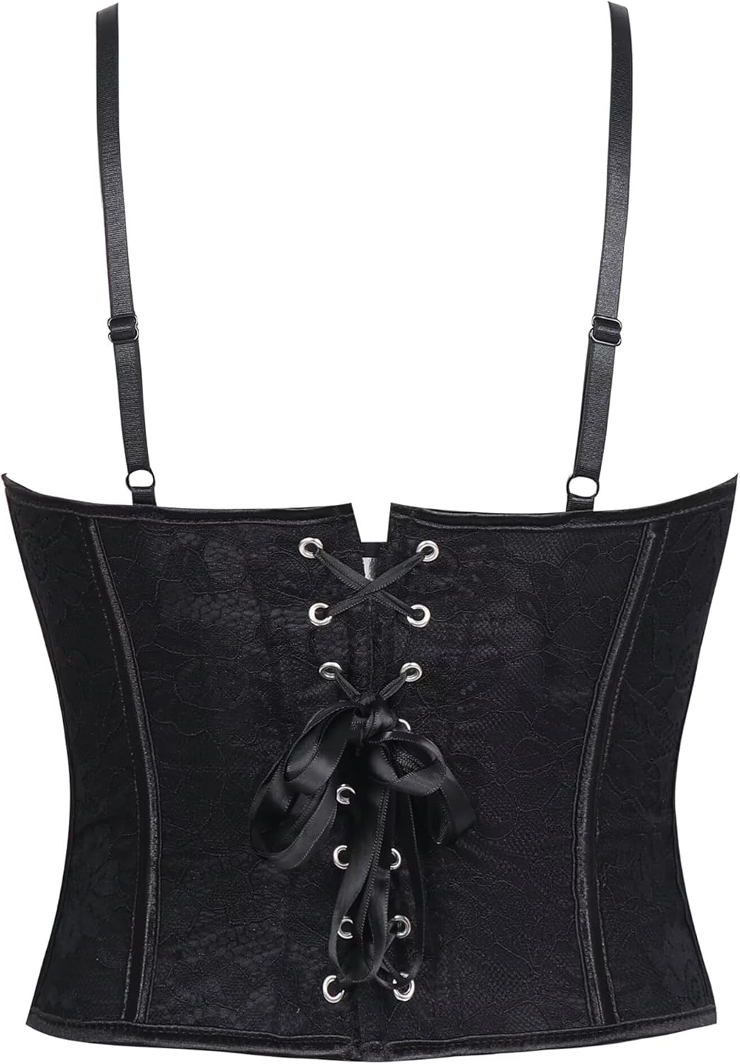 QIAIYALA Corset Tops For Women Going Out Lace Up Cold Shoulder Back Sexy Bodyshaper Bustier Fashion Top with Buckle - Image 3