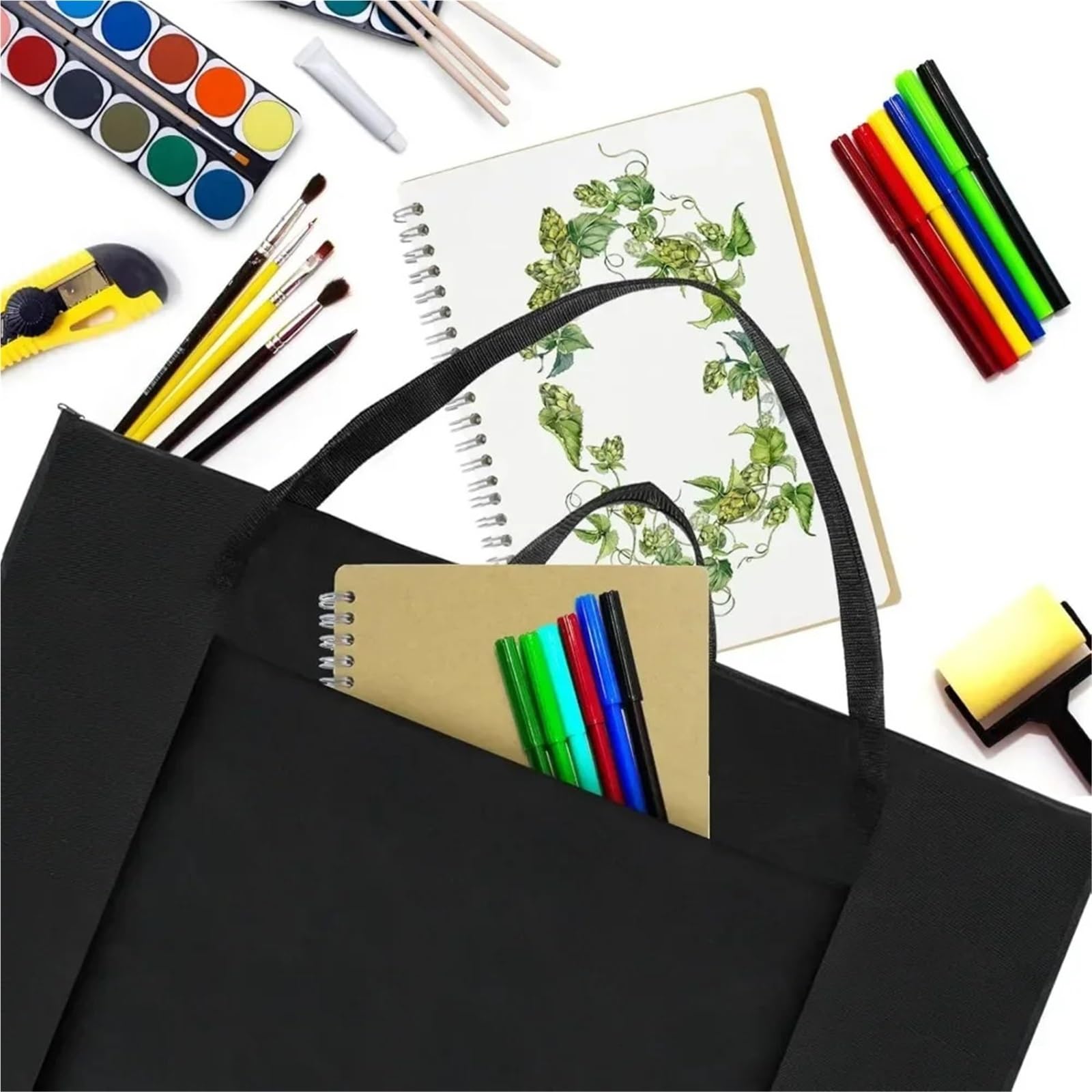 Cartella Portadisegni Borsa a tracolla in nylon, 24 "X 36" leggera e impermeabile, porta poster, cartella portadocumenti for poster artistici(Silver 1 Pack)