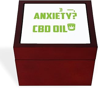 CafePress Hemp Lover Have Anxiety I Have CBD Oi Memory Keepsake Jewelry Box, 5"x5"x3.75"