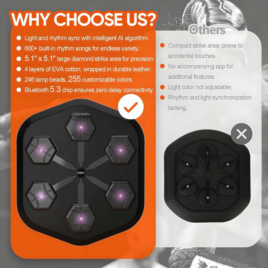 ONEPUNCH 2024 New Boxing, V3 Music Boxing Machine Wall Mount