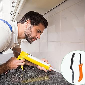 Pro Grout Removal Tool - 9 Pcs Tile Grout Rake with 2 Removal Tools, 5 Replacement Accessories, 1 Hand Saw Angled Rake, 1 Brush