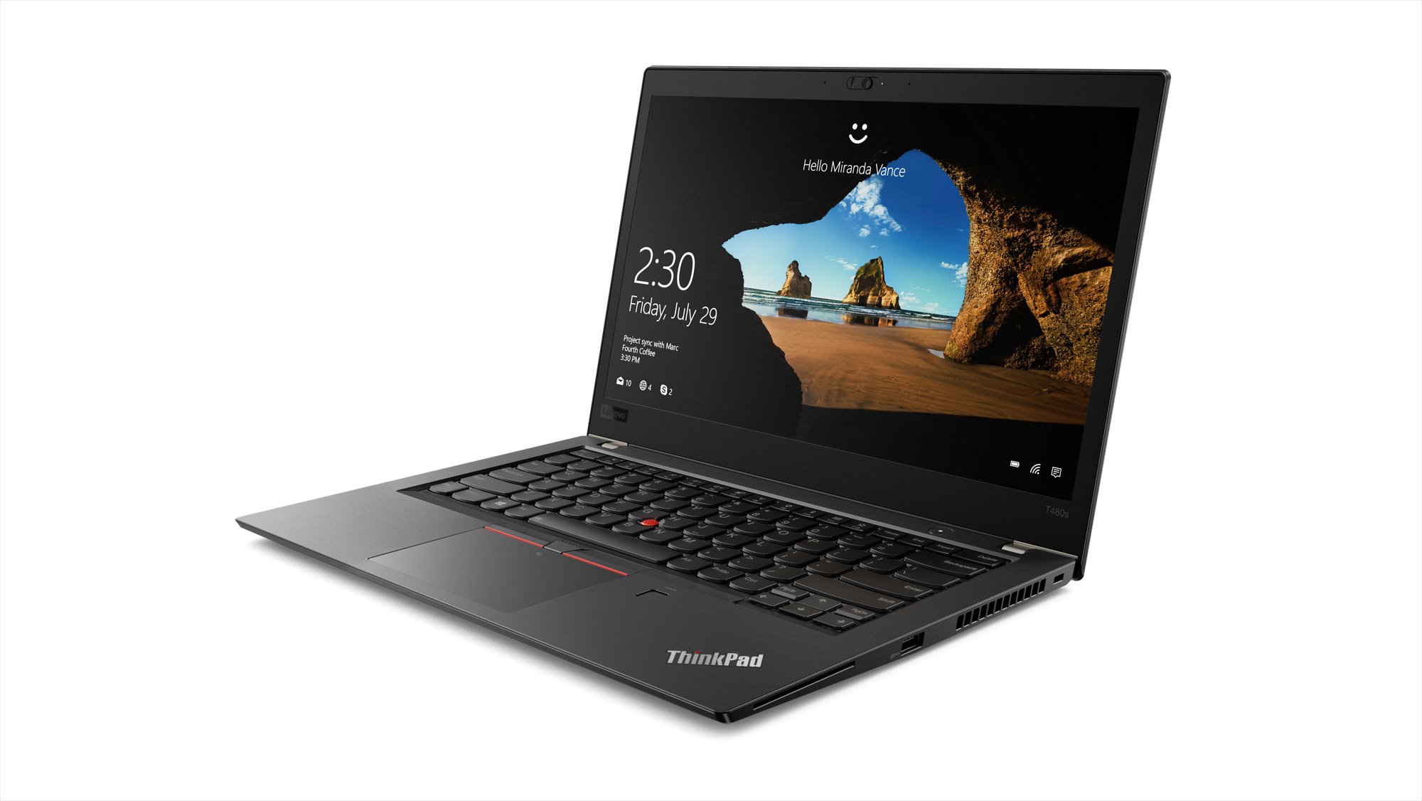 Lenovo ThinkPad T480s 1.60GHz i5-8250U Intel® Core™ i5 di ottava generazione 14" 1920 x 1080Pixel Nero Computer portatile (Ricondizionato)