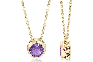 14K Gold Plated Amethyst Necklace: A Shimmering Embrace of February's Birthstone