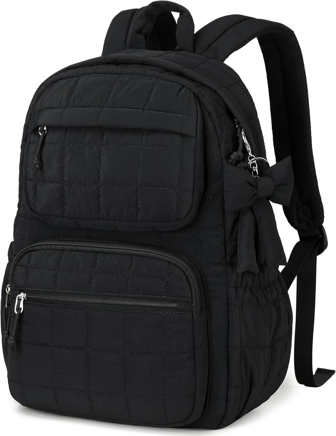 Bluboon Backpack for Girls Kids School Backpacks Bow Quilted Bookbag Multiple Pockets Lightweight 15.6 Laptop Backpack for Elementary Primary Middle School