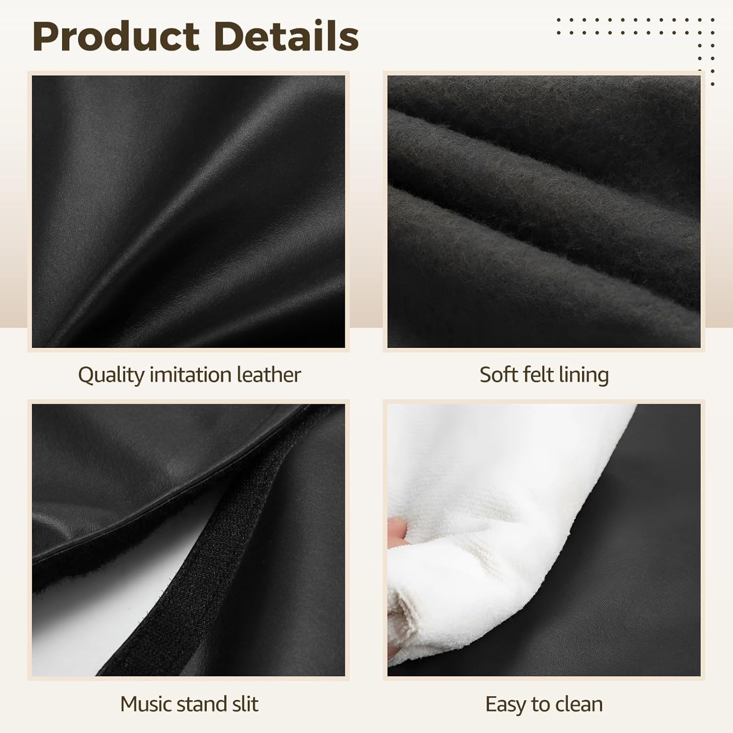 88 Keys Piano Keyboard Dust Cover, Universal Black Waterproof Leatherette Digital Piano Protector with Music Stand Slit, 52.8 x 22.4 in, Ideal for Home & Music Store Electronic Keyboards