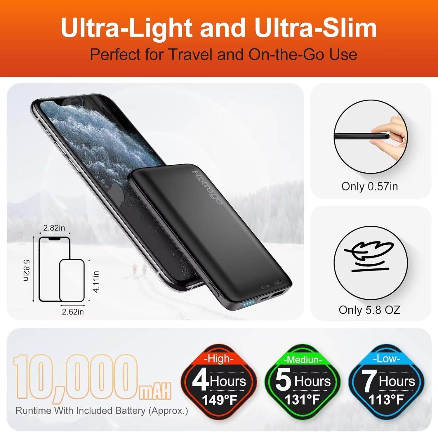 Heated Vest For Men with Battery Pack, Electric Heated Jacket, Smart Controller with Light-Out Design - Image 4