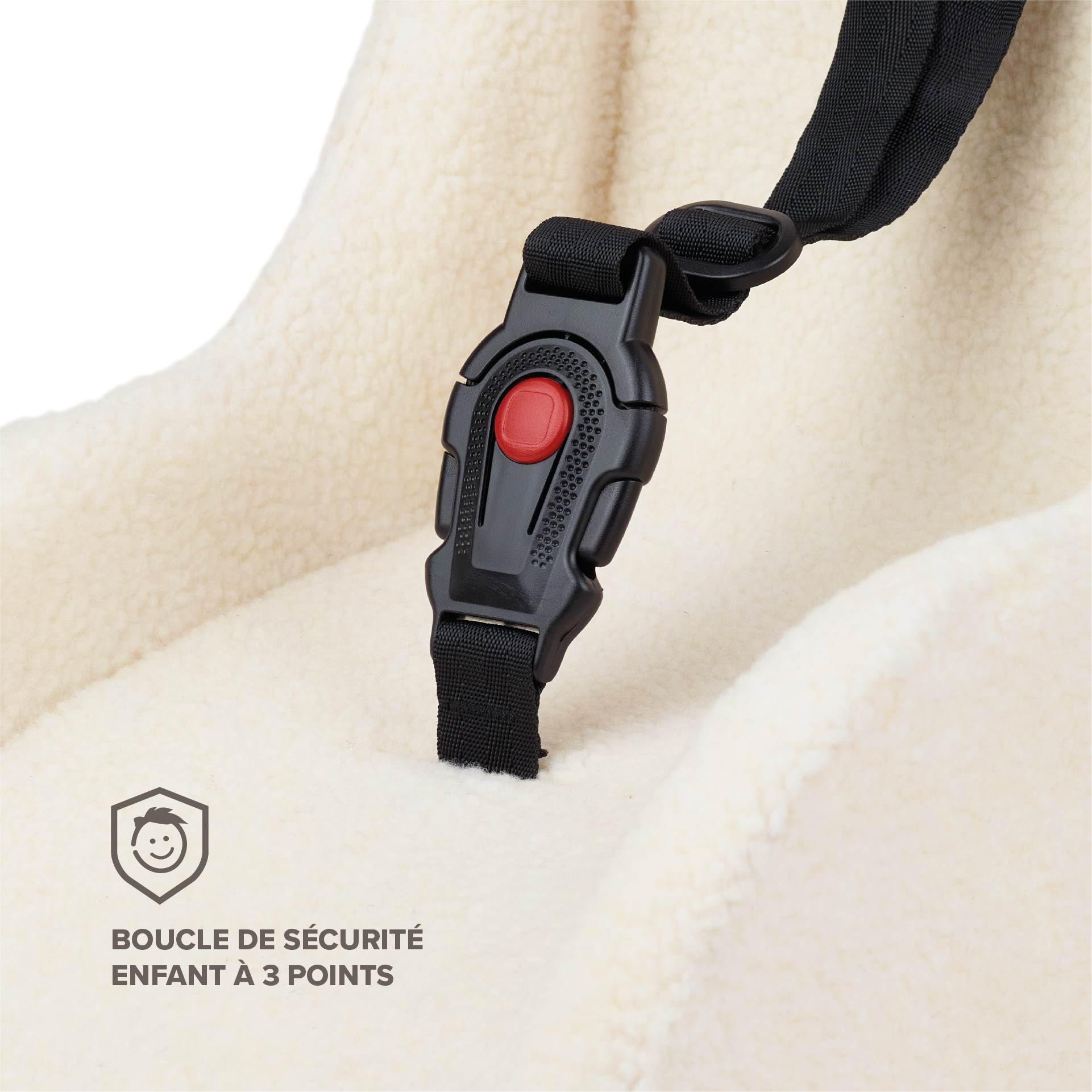 POLISPORT 8015000019 – Mini Pelican Tout Temps Réducteur de Siège Bébé avec Harnais 5 Points pour Remorque, Poussette et Vélo Cargo – Respirant, Sûr et Compatible de 7 à 18 Mois, Noir