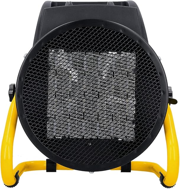 TOUGH MASTER PTC Ceramic Heater 2.8KW Small Ceramic Fan Heater ,For Household/Office with Adjustable Thermostatic Control, Overheating Protection, 3 Speed Heat Mode, 1500W 2800W Black & Yellow