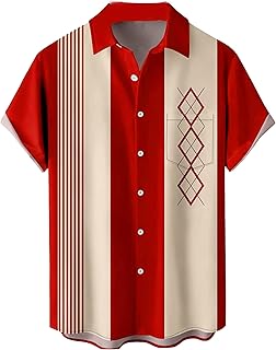 Hodaweisolp Men's Hawaiian Beach Button Down Shirt