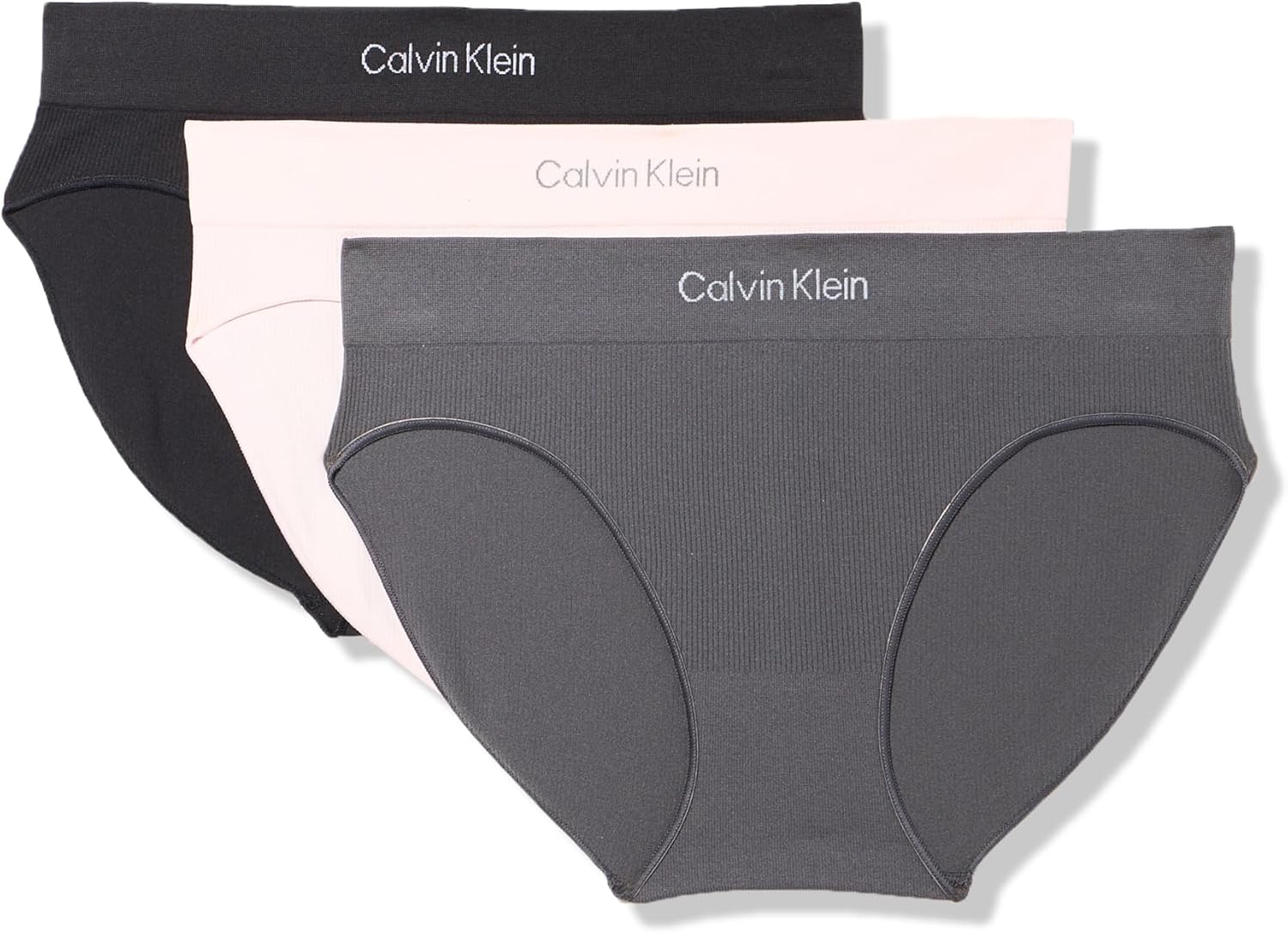 Calvin Klein womens Seamless Rib Brief, 3 Pack