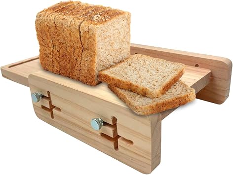 Bread Slicer Guide, Horizontal Bread Cutting Guide, Adjustable Bread Loaf Slicer, Bread Slicing Guide for Sourdough, Kitchen Bread Slicing Gadget, Bread Slicer with Crumb Tray