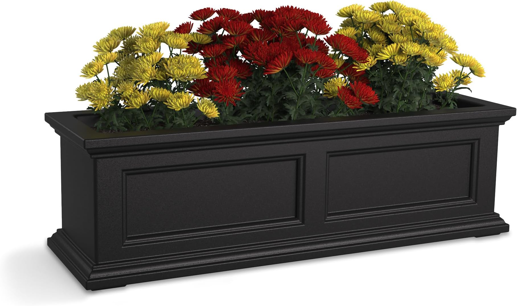 Mayne Fairfield 5822B Window Box Planter, 3-Foot, Black