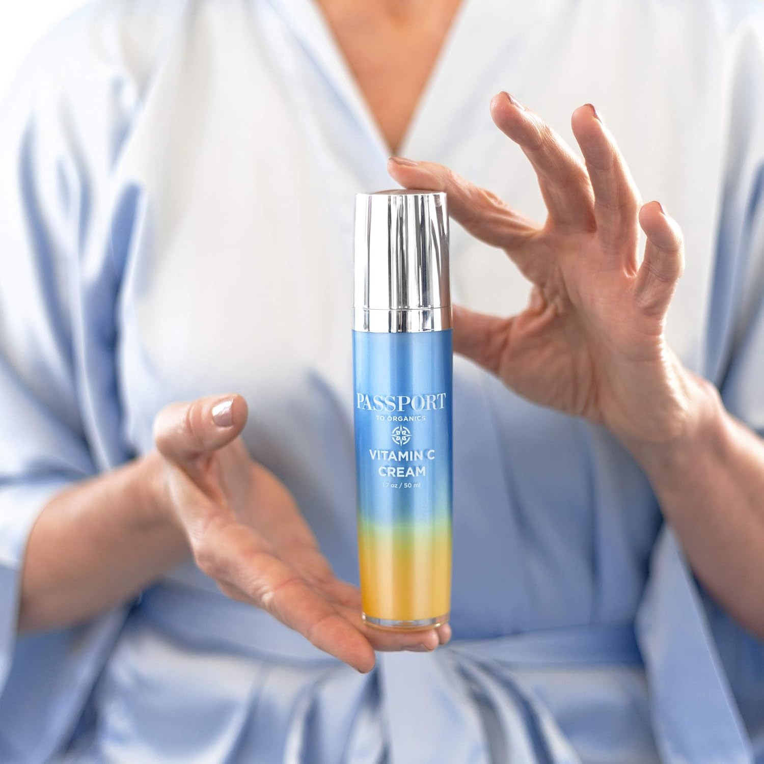 Passport to Organics Vitamin C Cream with Spanish Rosemary and Vitamin C Ester,No Added Parabens