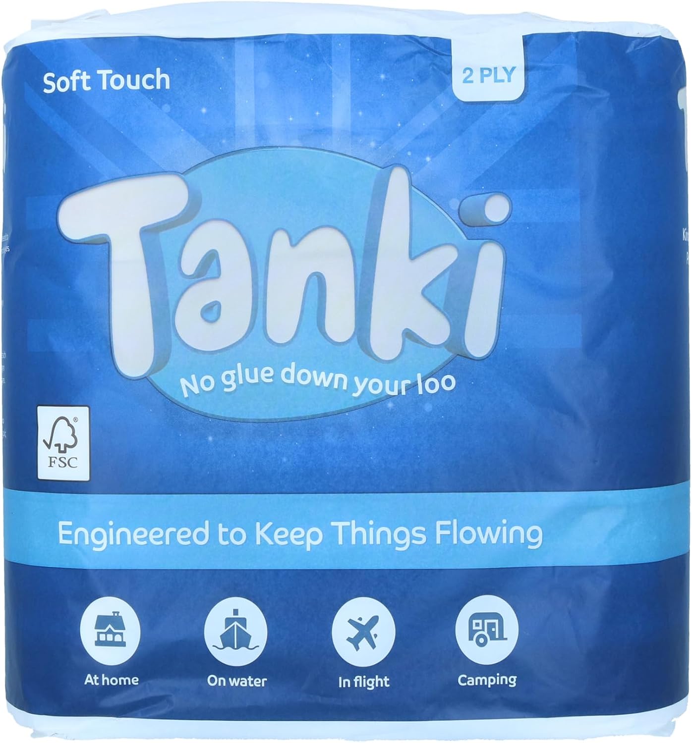 AB Tools 9 Roll No Glue Toilet Paper Loo Roll Caravan Boat Camping Chemical Septic Tank