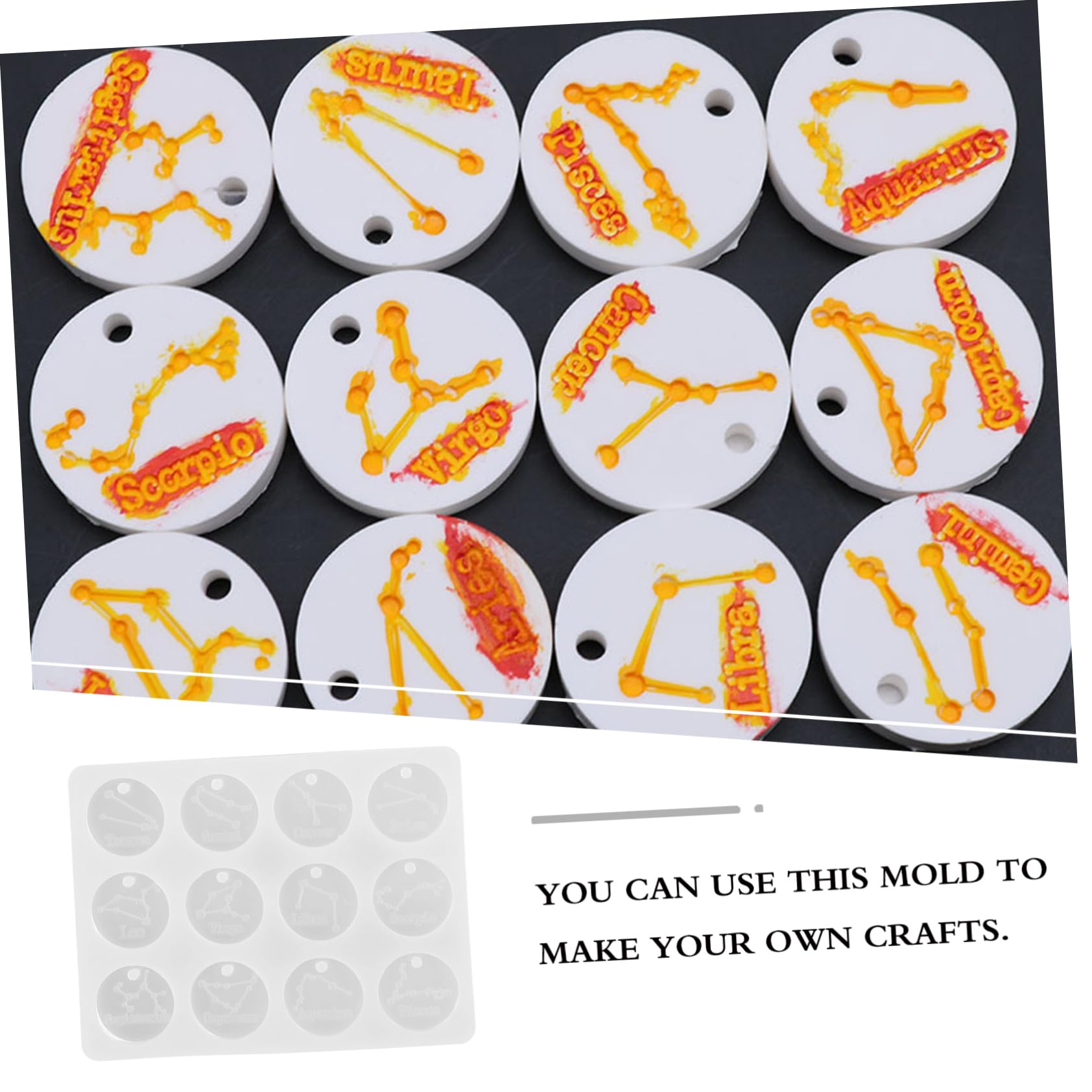 DOITOOL 3 Series Conjunto De Moldes De Silicona Para Colgantes De Constelaciones Moldes Diy Flexibles Para Manualidades Y Fabricación De Collares Fácil De Limpiar Y Desmoldar 6 Piezas X 3