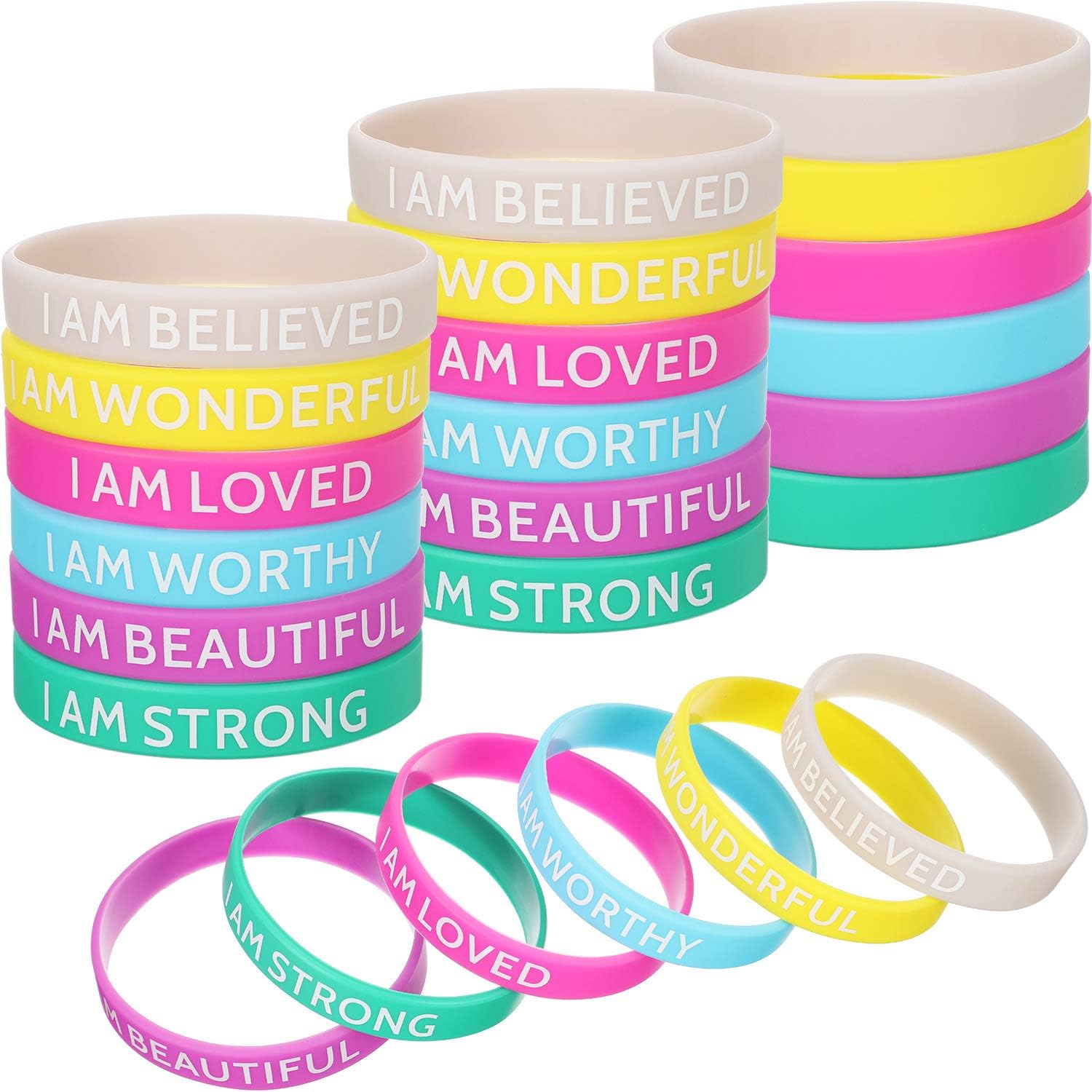 Silicone Inspirational Bands Motivational Bracelets Rubber
