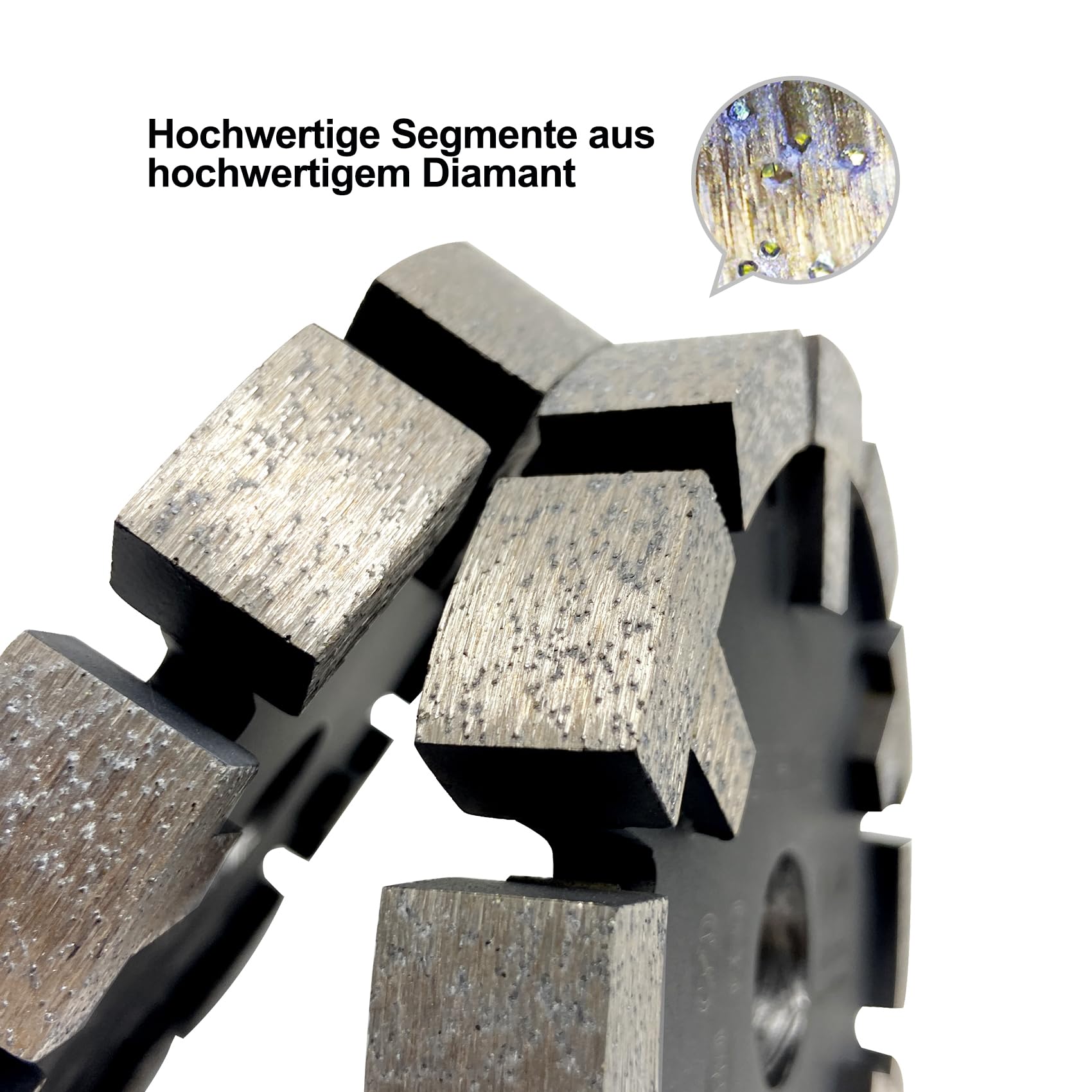Tuck Point 130mm Diamant Fräser,Sehr verschleißfest Lange Lebensspanne für Estrich, Asphalt,Premium-Qualität Räumscheibe mit T-Schutzsegment(130x17x12x22,23mm)