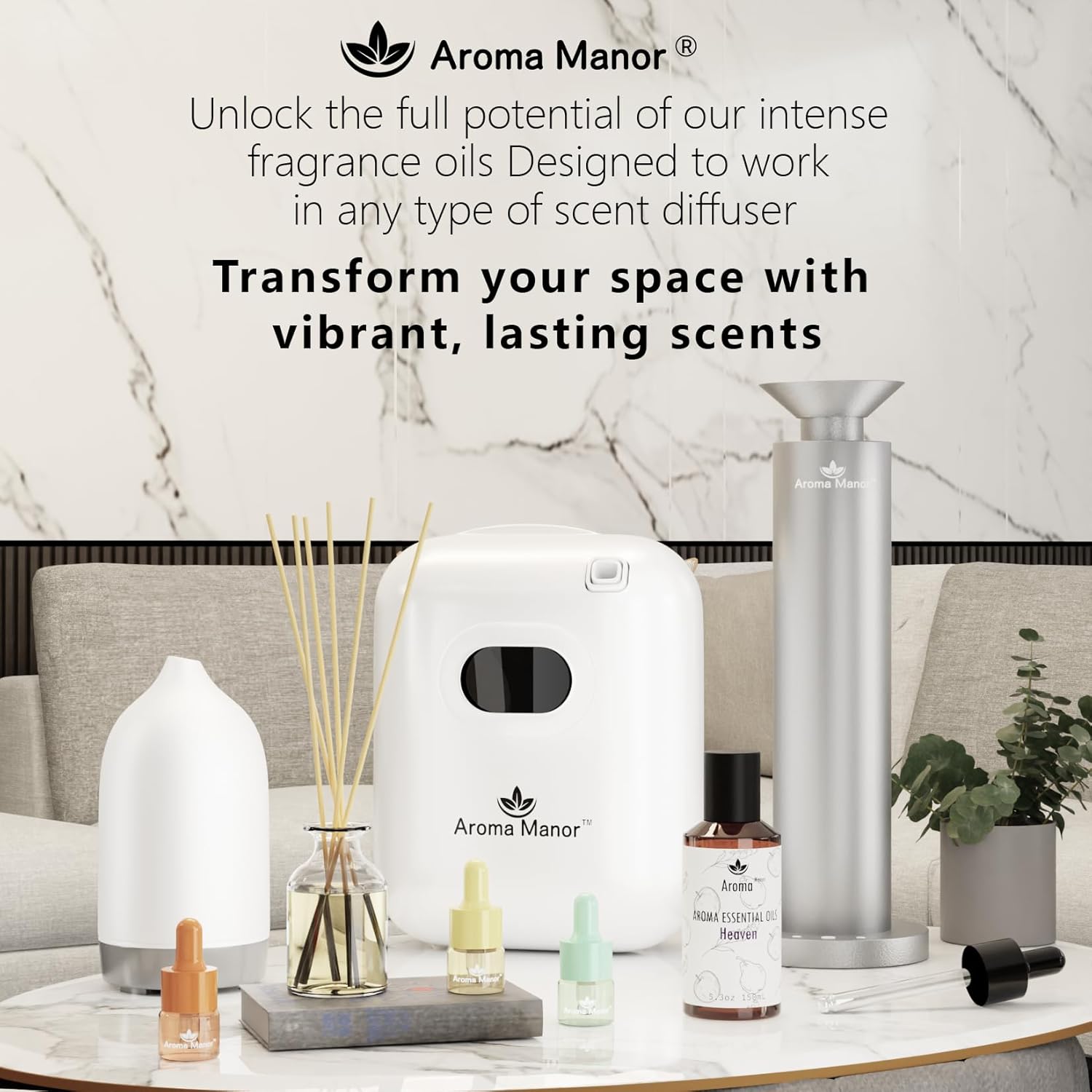 Hotel Fragrance Diffuser - Dubai Essential Oils Scent - Luxury Hotel Inspired Home Aromatherapy Diffuser Oil - Galbanum, Sandalwood, Musk - for Diffuser, Humidifier, Ultrasonic, Reed - 150ML - Image 8
