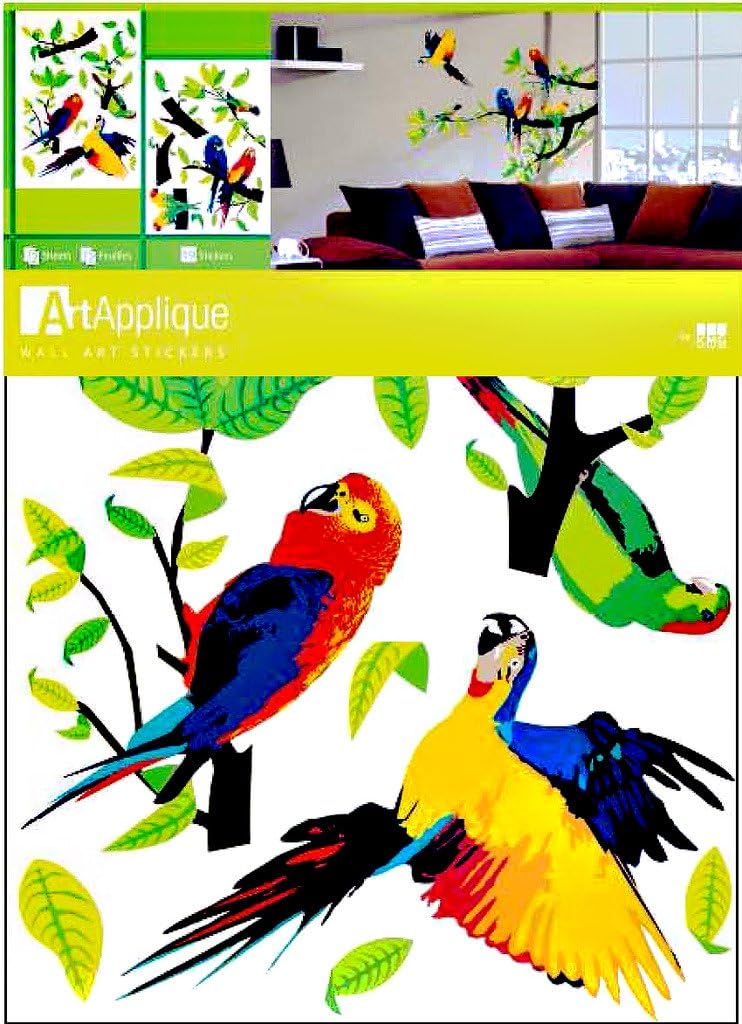 Parrots Designer Wall Decor Vinyl Decal Sticker