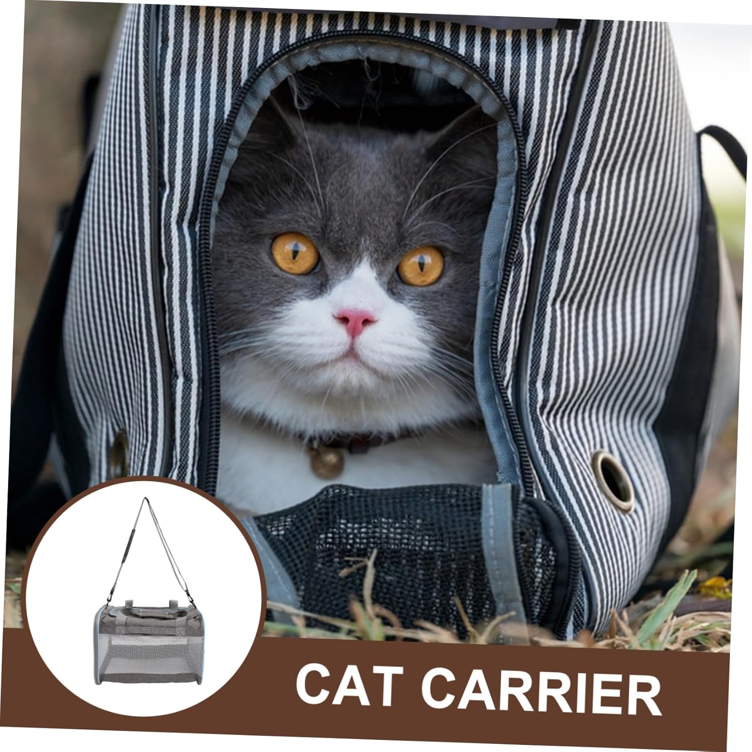 BESPORTBLE Cat Carrier Soft-Sided for Small Pets Breathable Design for Cats and Dogs Portable Pouch for Outdoor Use Comfortable and Lightweight for Hiking and Travel