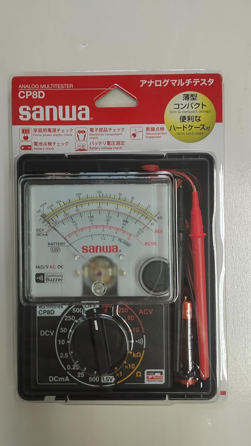 Sanwa Megohmmeter Meters Insulation Earth Resistance Meters Tester PDM509S PDM1529S/PDM5219S Multi Range Insulation Resistance Tester Analog Pointer megohmmeter(PDM1529S)