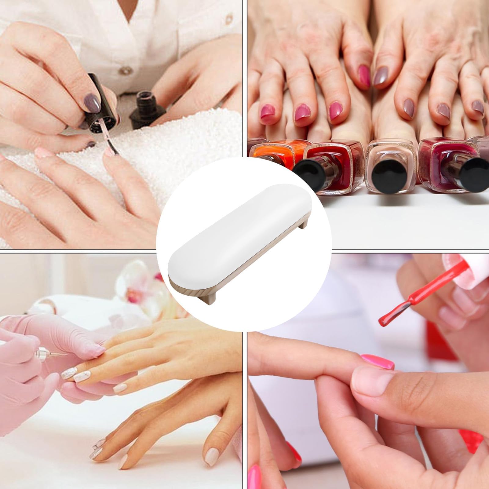 Poduszka na podłokietnik do paznokci, odciążenie nadgarstka, oszczędzająca miejsce design do salonu lub gabinetu domowego, 9 x 11,5 x 8 cm, poduszka do manicure dla wygodnego użytkowania