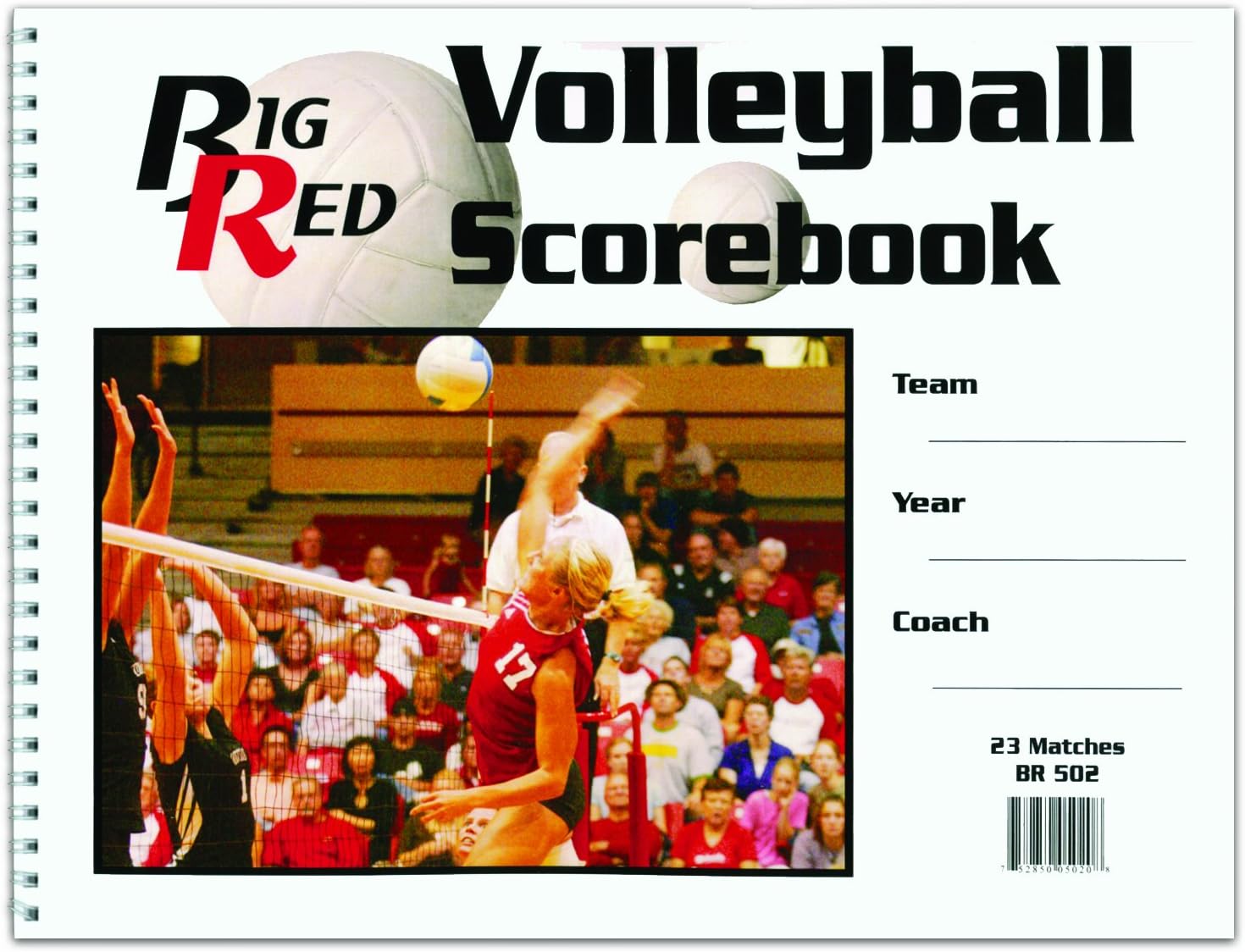 BOOK BIG RED VOLLEYBALL SCOREBOOK