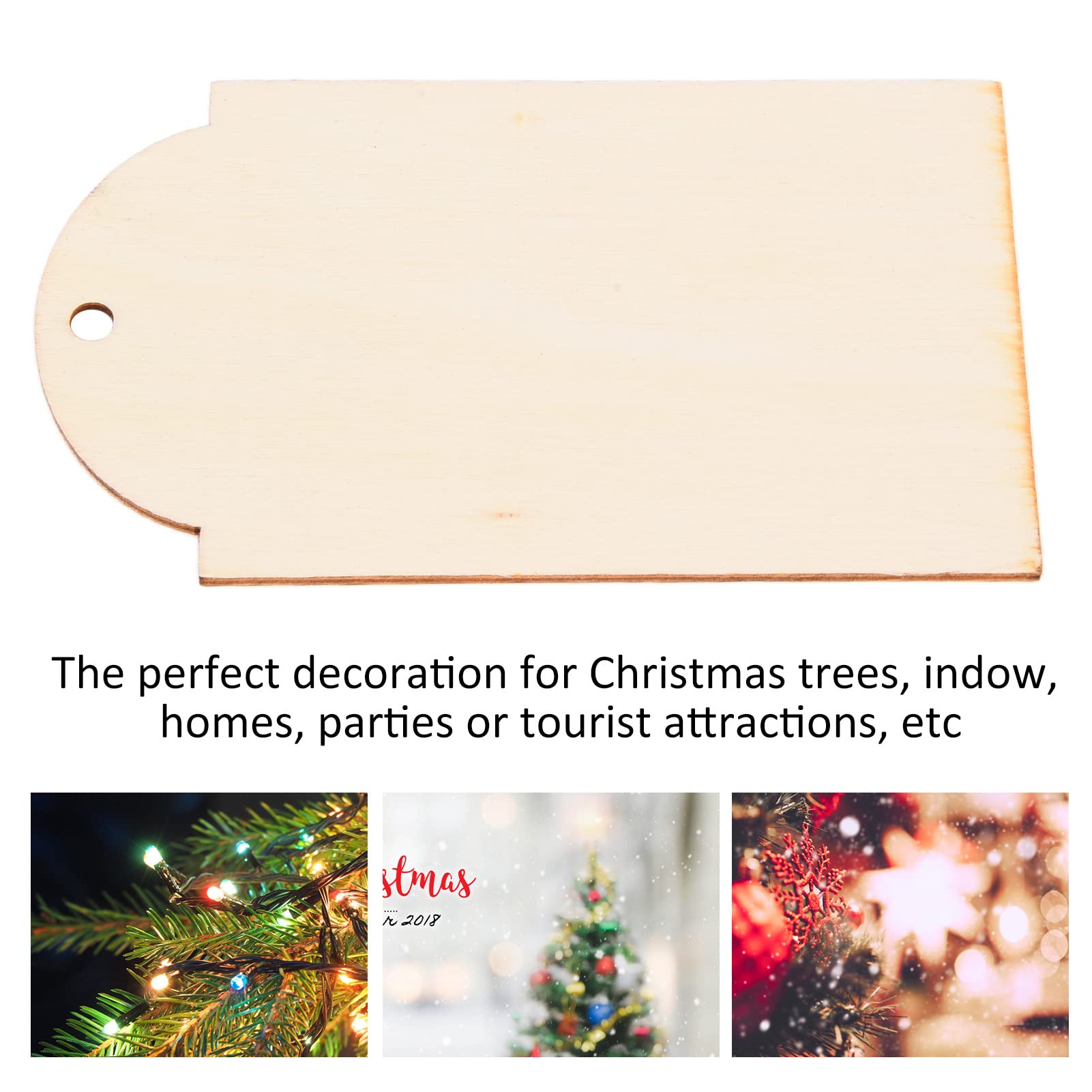 Unfinished Wooden Pieces Tags - Image 2