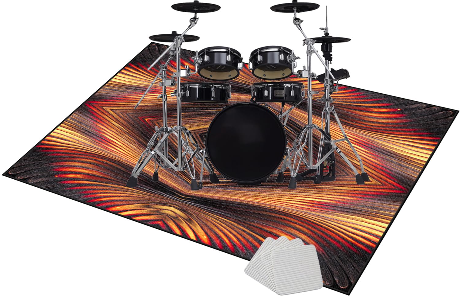 Dywan bębnowy do bębna dywanowego | Dywan bębnowy do bębna basowego 100 x 80 cm | Dźwiękoszczelna mata do baterii elektronicznej | Instrumenty muzyczne Koc antypoślizgowy