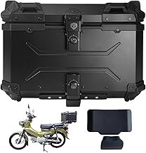 Why choose us? A reliable Japanese company. One Step Rear Box, Top Case, Pannier Case, Large Capacity, Aluminum, Mounting Base Included, Full Face Compatible, Bike Box (All Black, 14.5 gal (55 L))