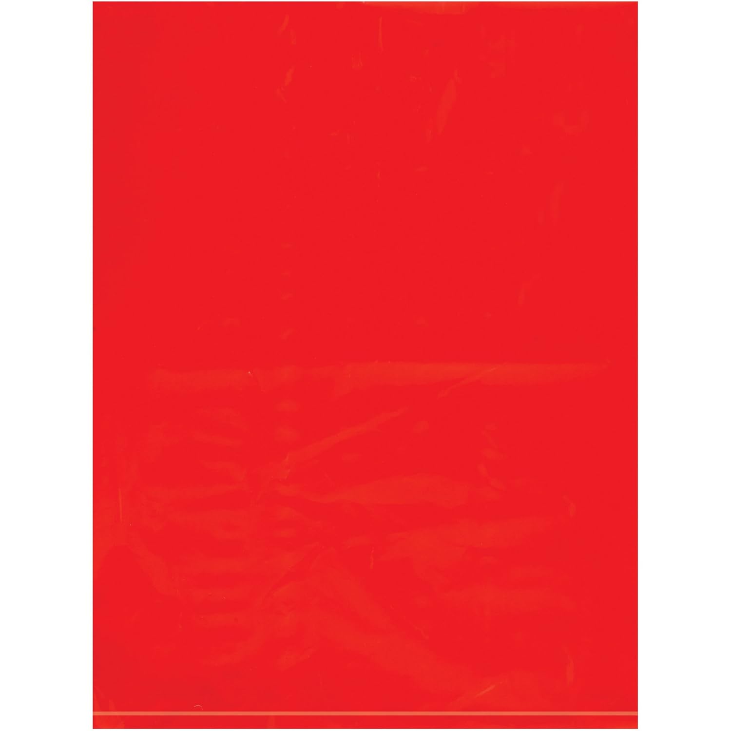 Poly Bag Guy 9" x 12", 2 Mil (1000/Case) Red Flat Open Colored Plastic Poly Bags