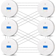 Interconnected Smoke and Carbon Monoxide Detector, 10-Year Battery Wireless Interlinked Smoke &amp; CO Alarm with Dual Sensors, Home Fire &amp; CO Safety Protection (6Pack)