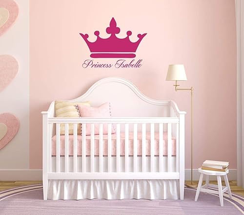 Miniatura 5 de Personalized Name Princess Crown Home Decor  Vinyl Wall Decals  Princess Crown With Custom Name Vinyl Art - Woman, Teenager, Girl, or Baby