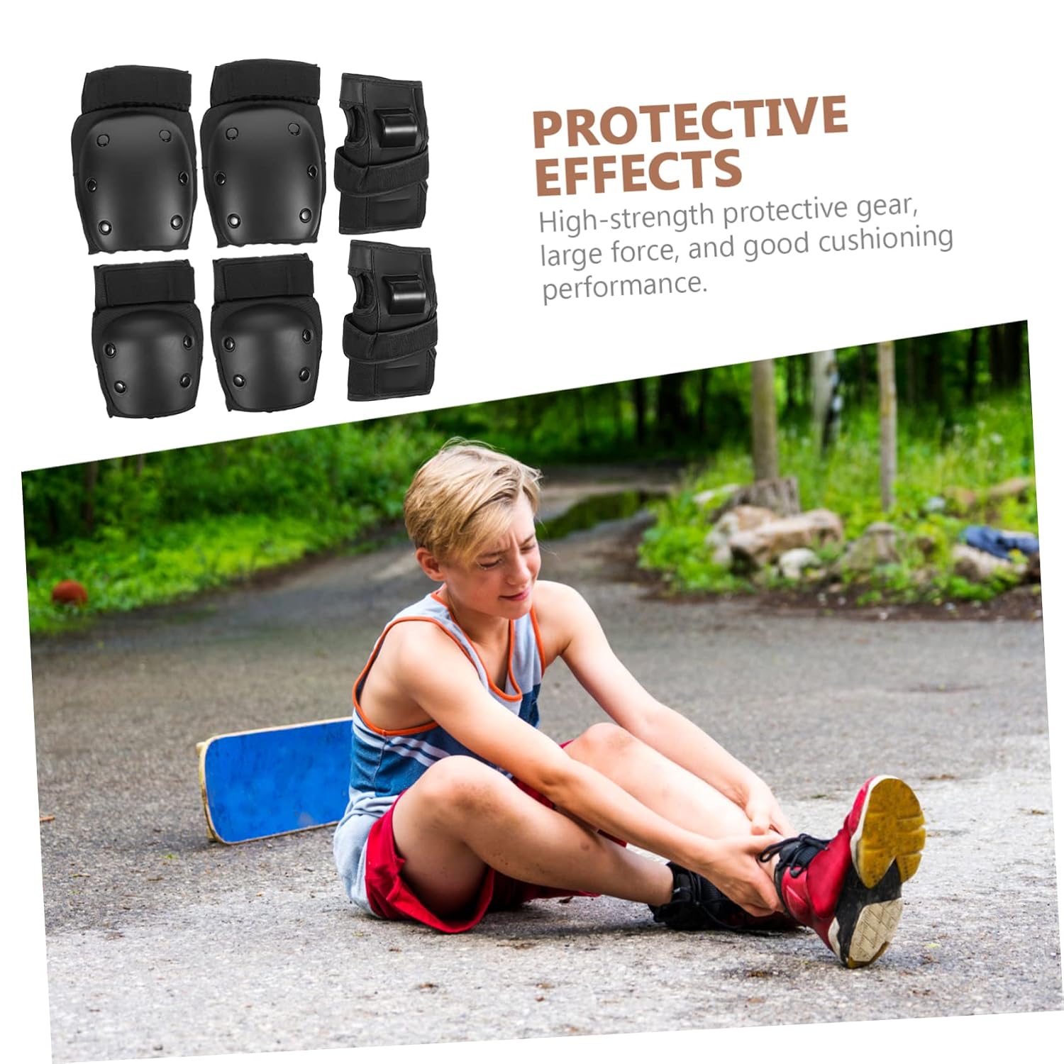 SUPVOX 6Pcs Protective Gear Elbow Pads Knee Pads Hand Protectors Comfortable Impact Resistant Sports Protection for Roller Skating Skateboarding
