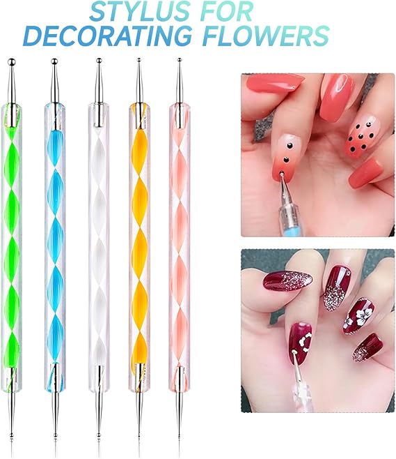 37PCS Air Dry Clay Tool, Polymer Clay Tools Sculpting Pottery Kit Set Reusable Ball Stylus Dotting Tools with Storage Bag for Pottery Craft, Nail Art DIY