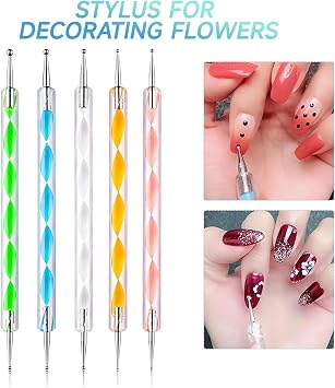 37PCS Air Dry Clay Tool, Polymer Clay Tools Sculpting Pottery Kit Set Reusable Ball Stylus Dotting Tools with Storage Bag for Pottery Craft, Nail Art DIY