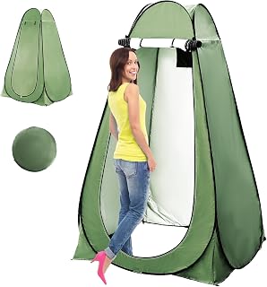 Pop Up Privacy Tent, Changing Room Shower Tent for Camping Privacy Shelters Instant Outdoor Camp Toilet Foldable Sun Shelter Rain Shelter with Carry Bag for Camping Hiking Picnic Fishing Beach,Green