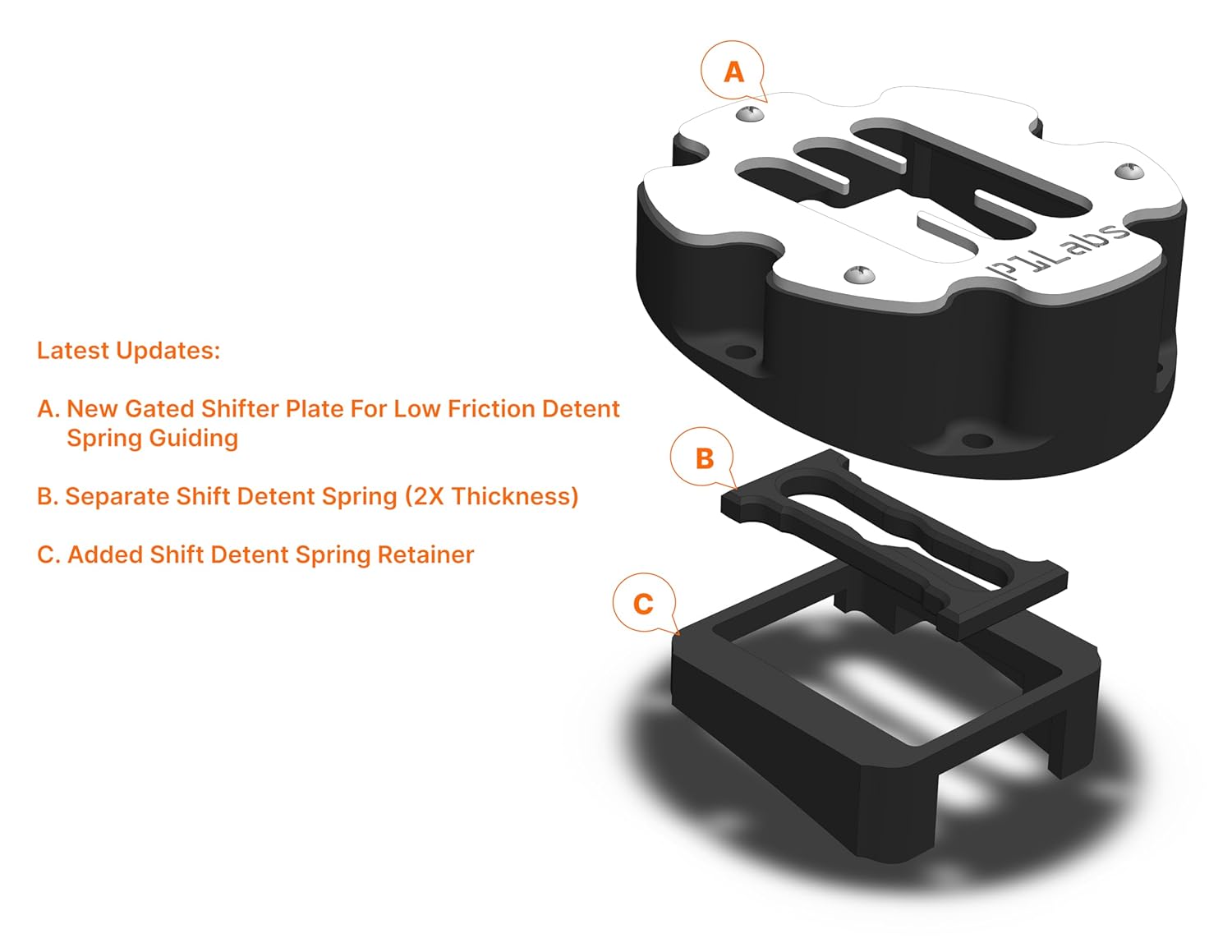 P1Labs Logitech Gated H-Pattern Shifter Mod, Tactile Realistic Feel, Powder Coated Metal, Sim Racing Setup Upgrade, Made in USA, G29/G929/G920/G923/G27/G25 Shifter Modification - Image 4