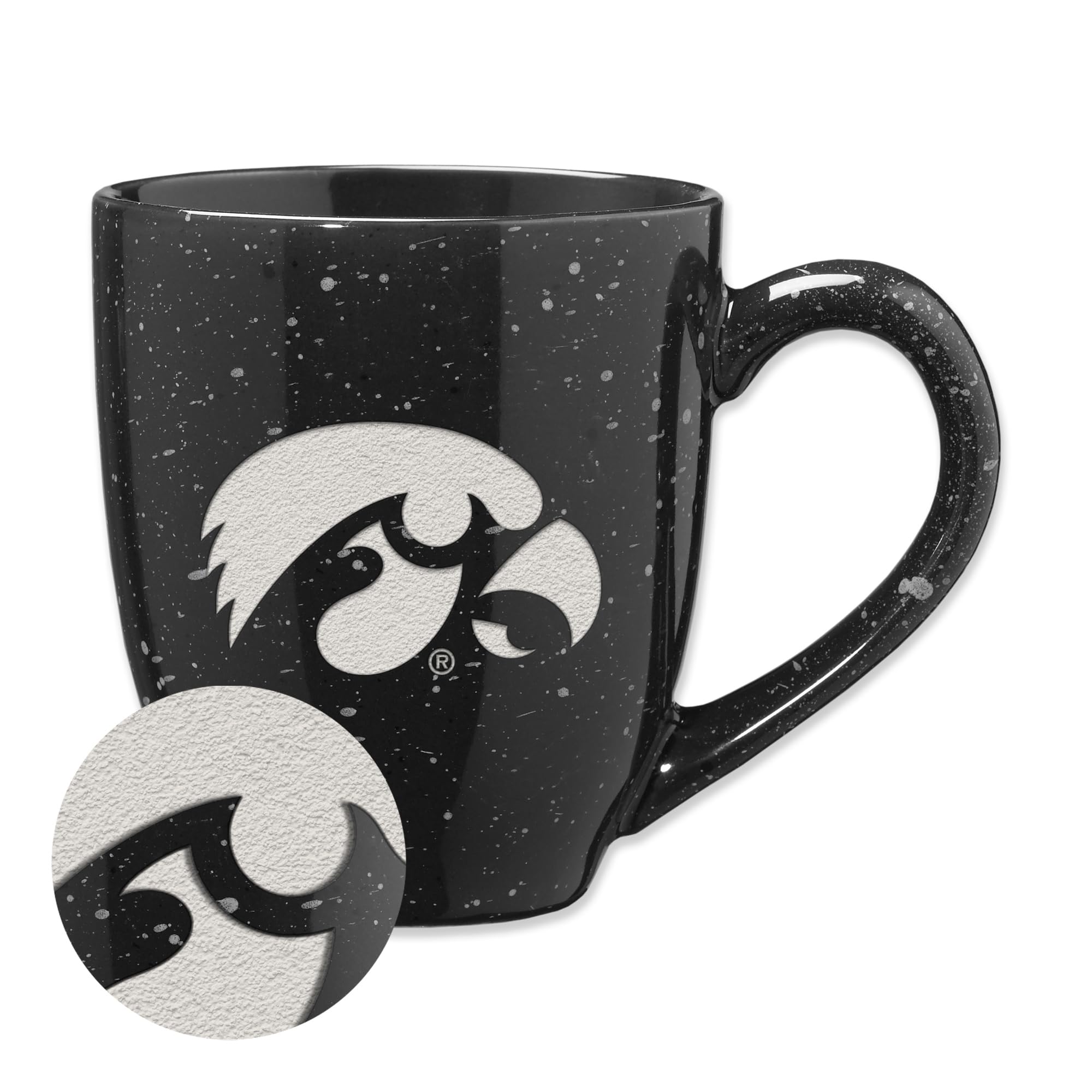 Cadeau Iowa Hawkeyes mug céramique gravé 473 ml pour fan de football américain
