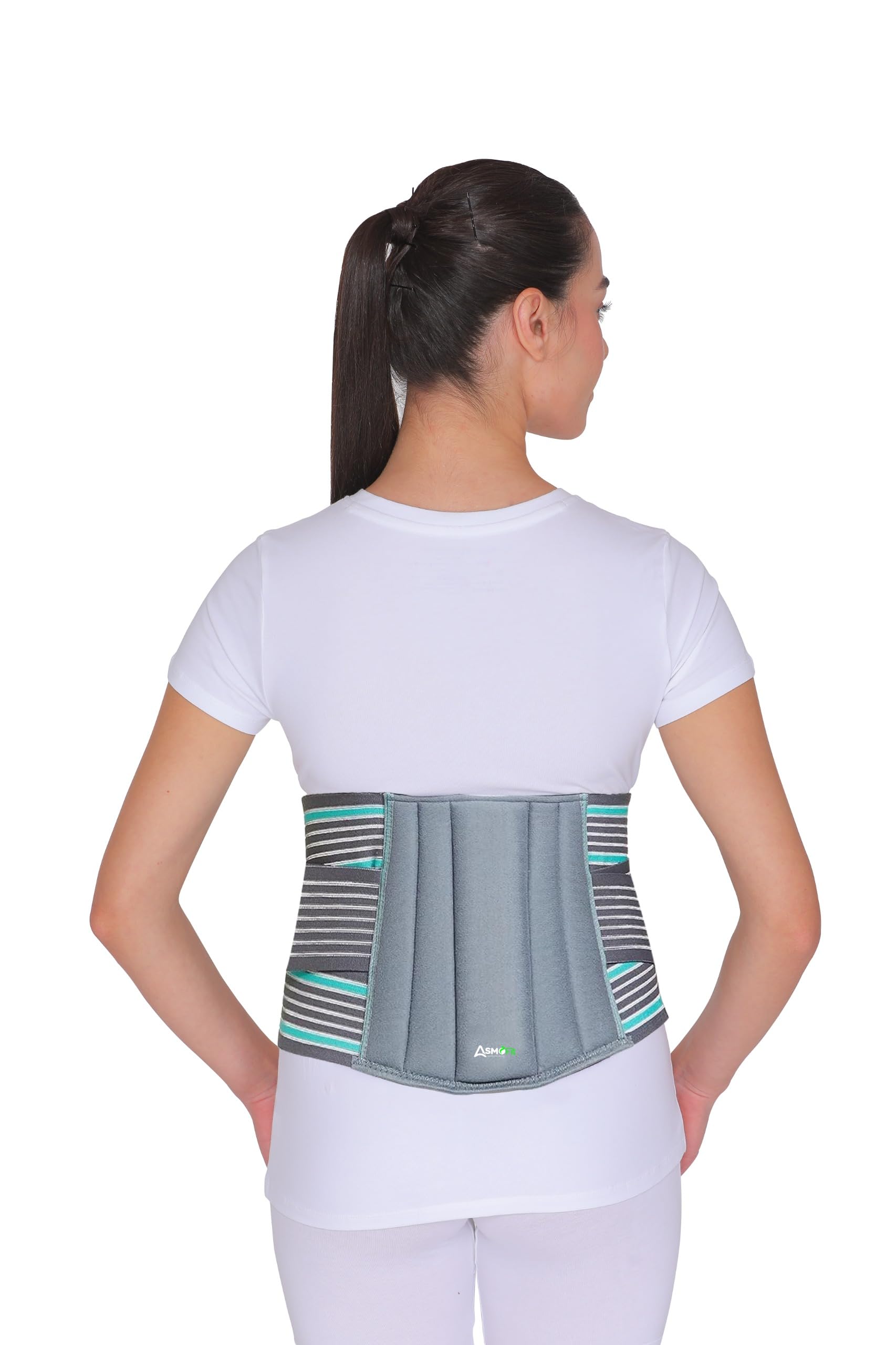 Asmofit Lumbar Support Pain Relief Lumbo Sacral Belt Waist Wrap Lower Back pain Sprain Strain Injury recovery Home Office Men & Women (Grey, Universal (28-44 Inches)) (B0DH7R8QJJ) Amazon Price History, Amazon Price Tracker