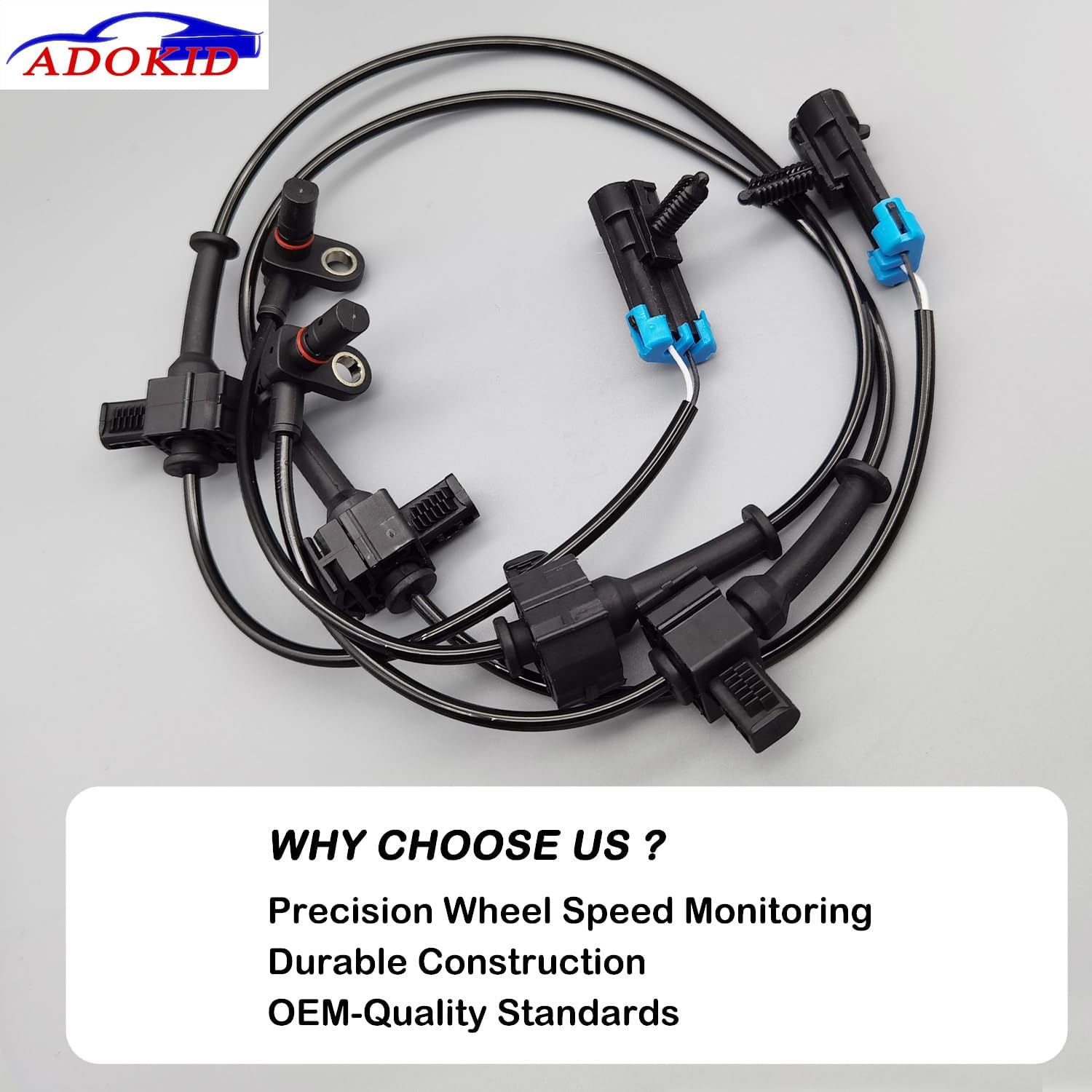 Rear ABS Wheel Speed Sensor Left & Right for 07-13 Chevy Silverado 1500 2500 3500 Cheyenne, GMC Sierra, Rear Driver Passenger Side Replaces 20938121 0384745 15872664 SU9441 5S7975 ALS1757,Pack of 2