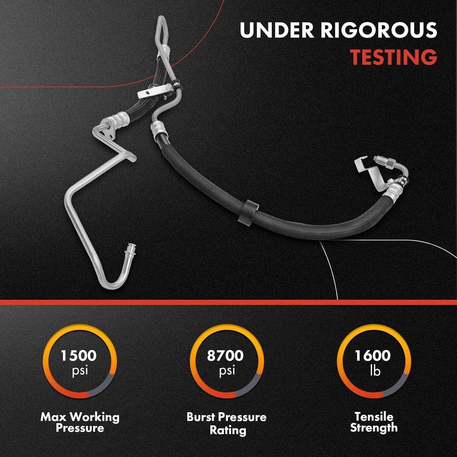 A-Premium Power Steering Pressure Line Hose Assembly Compatible with Volvo XC90 2007-2014 L6 3.2L Pump To Gear