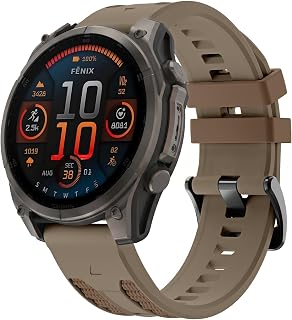 スマートウォッチ ベルト 22/26mm Quickfit 交換可能 ガーミン バンド Fits Fenix8 7X6S 時計バンド(Brown,26mm)