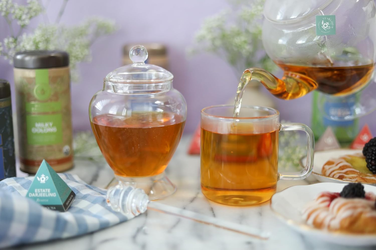 Teabloom Pure Bliss Honey Jar with Dipper and Lid - Hand-crafted with Highly Hygienic, Non-Porous Borosilicate Glass (14 oz) image 5