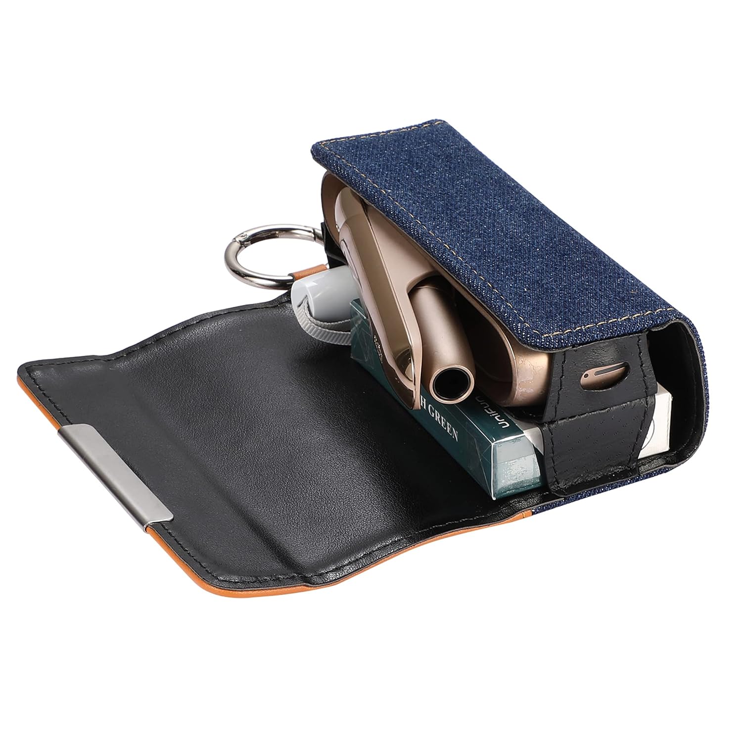 Case Cover for IQS 3.0 Duo Pouch Bag - Oxford Cloth Protective Case with Cigar Storage Wallet Holder and Lanyard (1PACK/Yellow+Cyan)