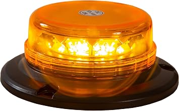 Buyers Products SL550ALP Low Profile LED Beacon Warning Light, 6"x2", Permanent & Magnetic Mount, Auxiliary Power Plug, 12 LEDs, 3 Flash Patterns, SAE J845 Class 1, Emergency Lighting for Vehicles